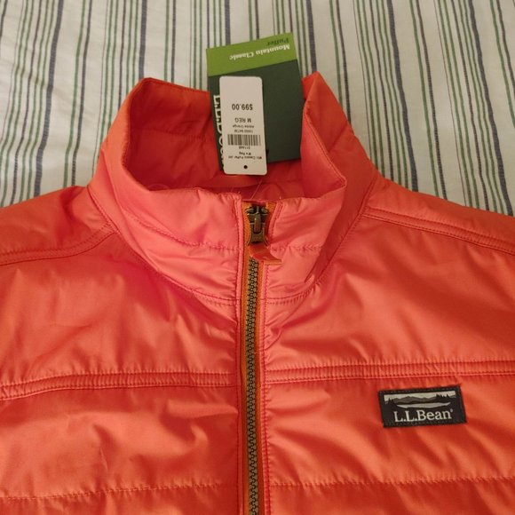 LL Bean Men's Mountain Classic Puffer Jacket - Orange - Medium - New With Tags